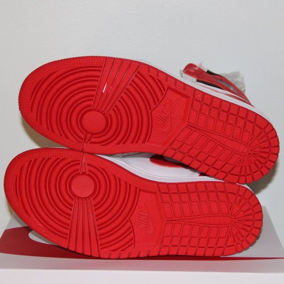Nike Air Jordan 1 Retro High OG Heritage Mens 4.5 Womens 6 Red White Black - Picture 6 of 7